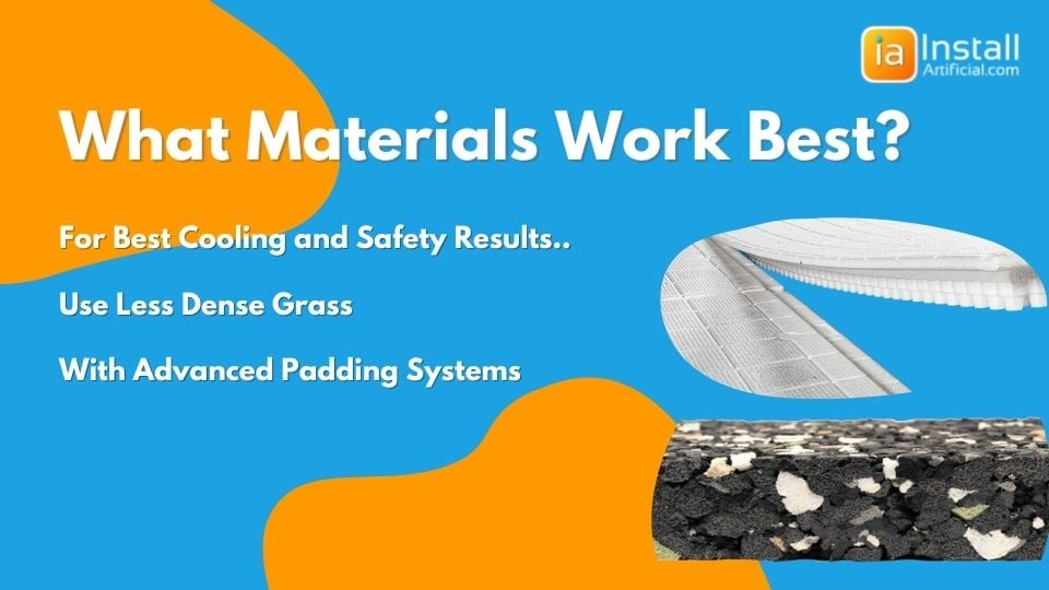 what materials work best for installing artificial grass on playgrounds